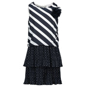 Le Chic Summer 18 Navy White Stripe Dress C7115802 - Dress