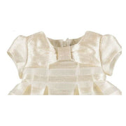 Mayoral Stripes Jacquard Special Occasion Dress 1910 Ivory - Baby Dress