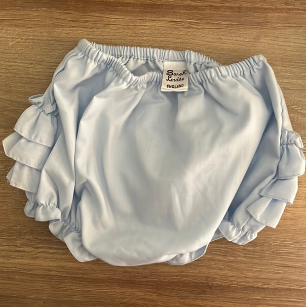 Sarah Louise Blue Frilly Cotton Knickers (no tag)