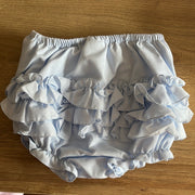 Sarah Louise Blue Frilly Cotton Knickers (no tag)