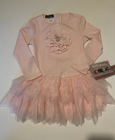 Kate Mack Flower Diamante Pink Dress 521