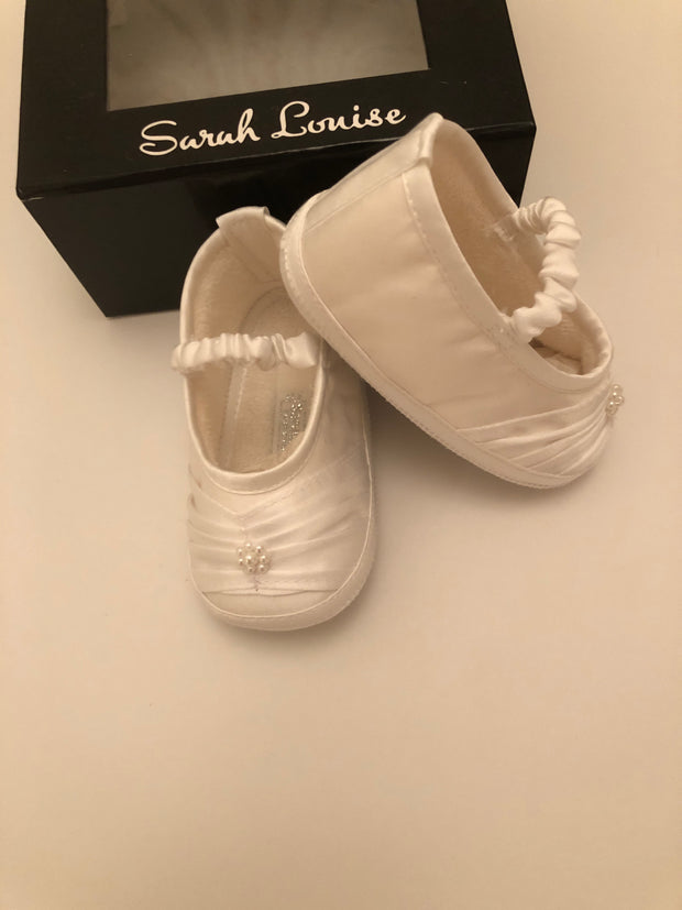Sarah Louise Cream Ivory Christening Shoes 004409