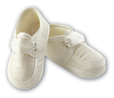 Sarah Louise Boys Ivory Cream Christening Shoes 477 004477