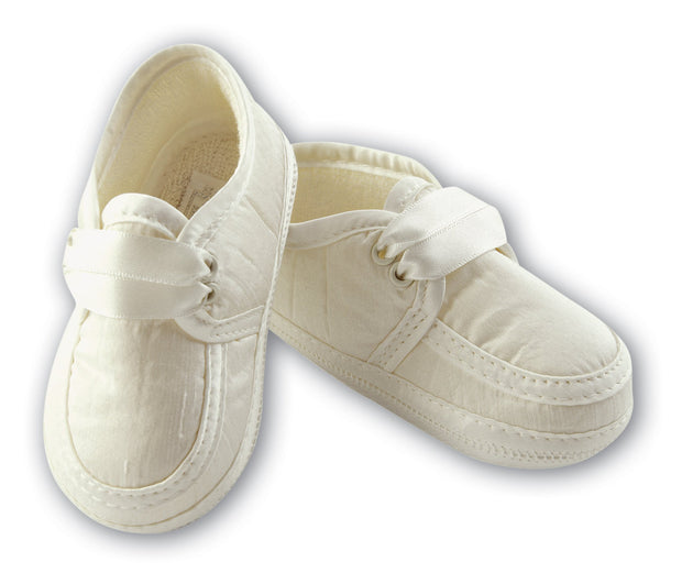 Sarah Louise Boys Ivory Cream Christening Shoes 477 004477
