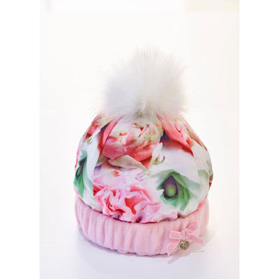 A Dee Andi Pink Floral Hat W172920 - Hats