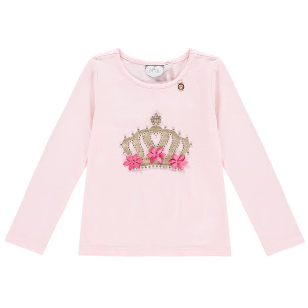 A Dee Pink Princess Diamante Pink T-Shirt Terry - T-Shirt