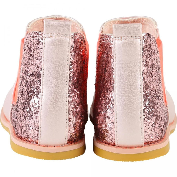 Billieblush Pink Satin & Glitter Boots U19127 - Shoes