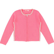 Billieblush Pink & Silver Zipped Cardigan U15502 - Cardigan