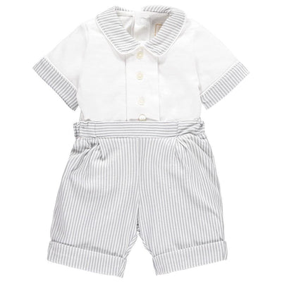Emile Et Rose Melvin Pale Grey Shorts Outfit 5335 - Outfit