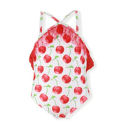 Miranda Ss19 White & Red Cherries Swimsuit 408B - Swimsuits